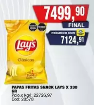 X$ - PAPAS FRITAS SNACK