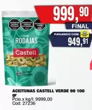Castell - ACEITUNAS CASTELL VERDE 90 100 gr