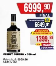 X$ - FERNET BUHERO NEGRO