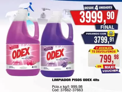 odex - LIMPIADOR PISOS ODEX 4lts
