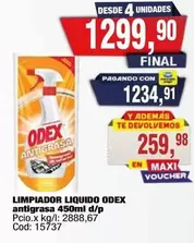 odex - LIMPIADOR LIQUIDO ODEX antigrasa 450ml d/p
