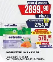 Estrella - JABON 3 x 130 GR