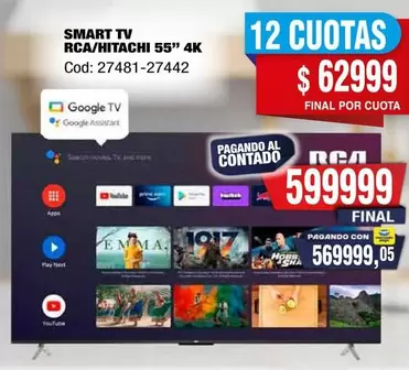 Google - SMART TV 55" 4K Cod: 27481-27442