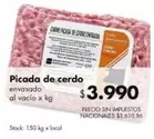 X$ - Picada de cerdo
