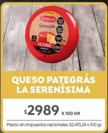 La Serenísima - QUESO PATEGRÁS