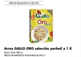 Gallo Oro - Arroz selección parboil