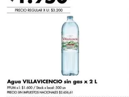 Villavicencio - Agua sin gas