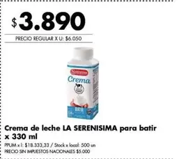 X$ - Crema para batir