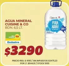 Cuisine - AGUA MINERAL