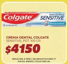 Colgate - CREMA DENTAL SENSITIVE BLANQUEADORA