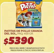 Patitas - PATITAS DE POLLO GRANJA DEL SOL