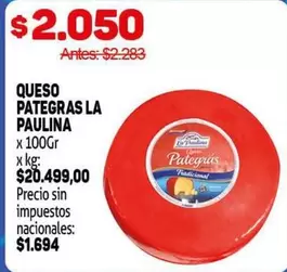 La paulina - QUESO PATEGRAS