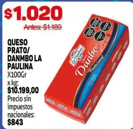 La paulina - QUESO PRATO/DANMBO LA PAULINA