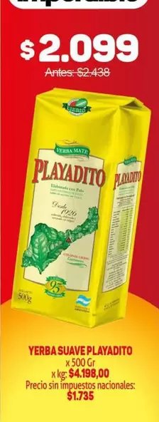 Playadito - YERBA SUAVE