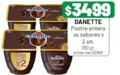 Danette - Postre entero vs sabores x 2 un.