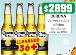 Corona - Cerveza rubia cl000sica bot 330 cc.