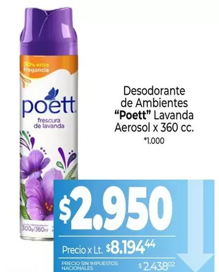 Poett - Desodorante de Ambientes Aerosol