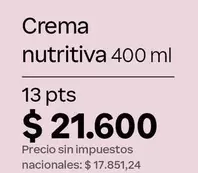 Crema nutritiva