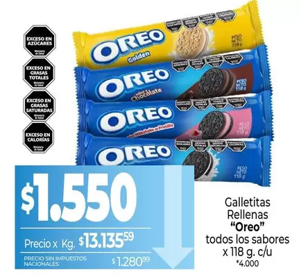 Oreo - Galletitas Rellenas