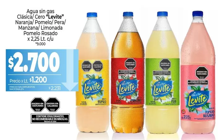 Levité - Agua sin gas Clásica/ Cero