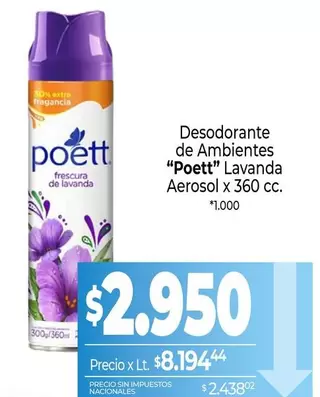 Poett - Desodorante de Ambientes Lavanda Aerosol