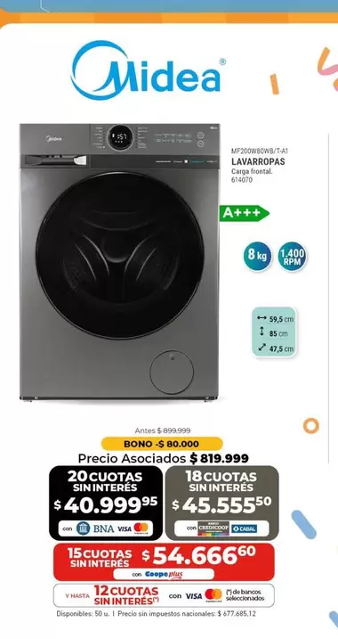 Midea - Lavadoras