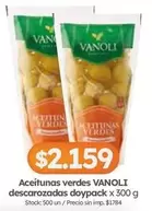 Vanoli - Aceitunas verdes descarozadas doypack