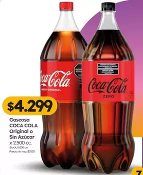 Coca cola - Gaseosa COCA COLA Original o Sin Azúcar