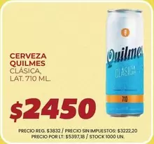 Quilmes - CERVEZA CLSICA, LAT. 710 ML.