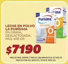 Purísima - Leche en Polvo