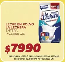 La Lechera - LECHE EN POLVO ENTERA