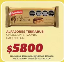 Terrabusi - ALFAJORES CHOCOLATE TOONIX