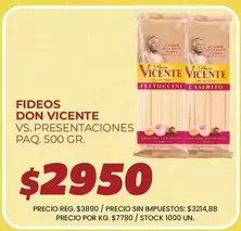 Don Vicente - Fideos VS. Presentaciones