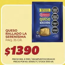 La Serenísima - QUESO RALLADO