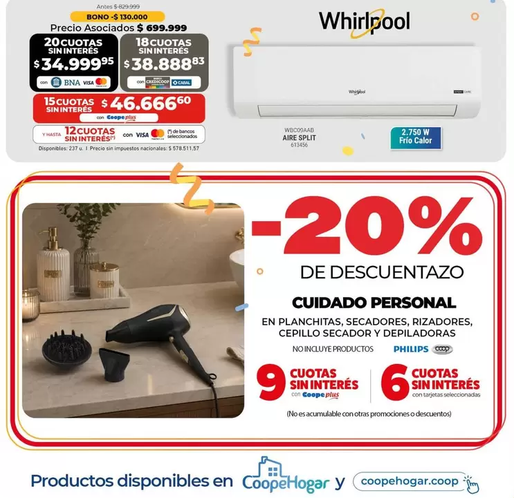 Whirlpool - Aire Acondicionado