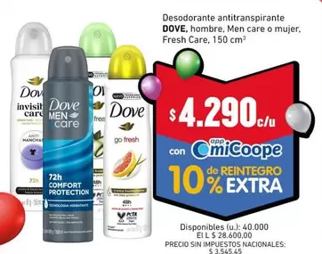 Dove - Desodorante antitranspirante