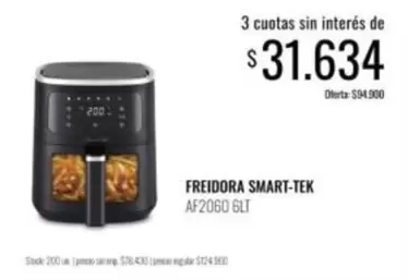Smart tek - FREIDORA SMART-TEK AF2060 6LT