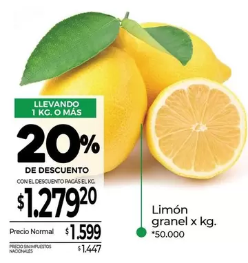 X$ - Limón granel