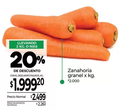 X$ - Zanahoria granel