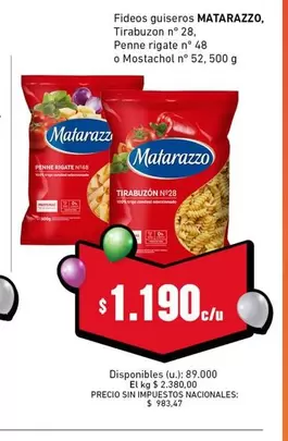 Matarazzo - Fideos guiseros