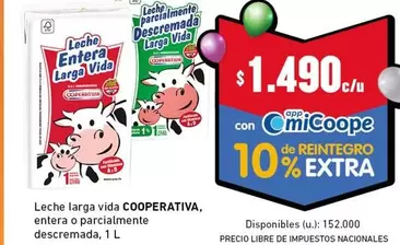 vida - Leche Entera Larga Vida