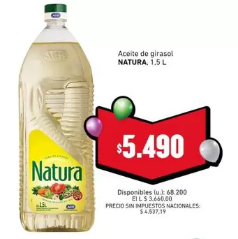 Natura - Aceite de girasol