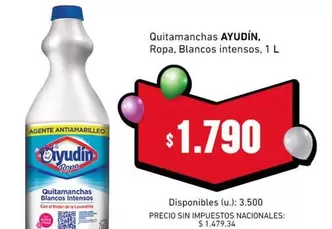 Quitamanchanchas Ropa, Blancos intensos