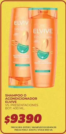 Elvive - SHAMPOO O ACONDICIONADOR