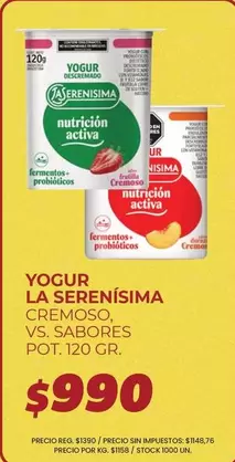 La Serenísima - YOGUR