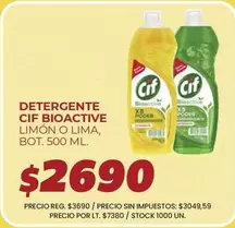 Cif - DETERGENTE BIOACTIVE LIMÓN O LIMA