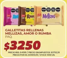 Mellizas - GALLETITAS RELLENAS MELLIZAS, AMOR O RUMBA