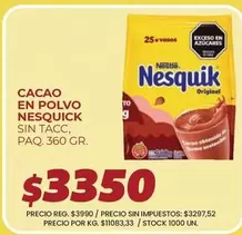 Nesquik - CACAO EN POLVO