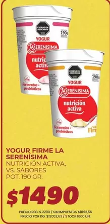 La Serenísima - YOGUR FIRME