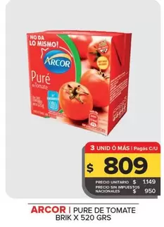 Arcor - Pure De Tomate Brik